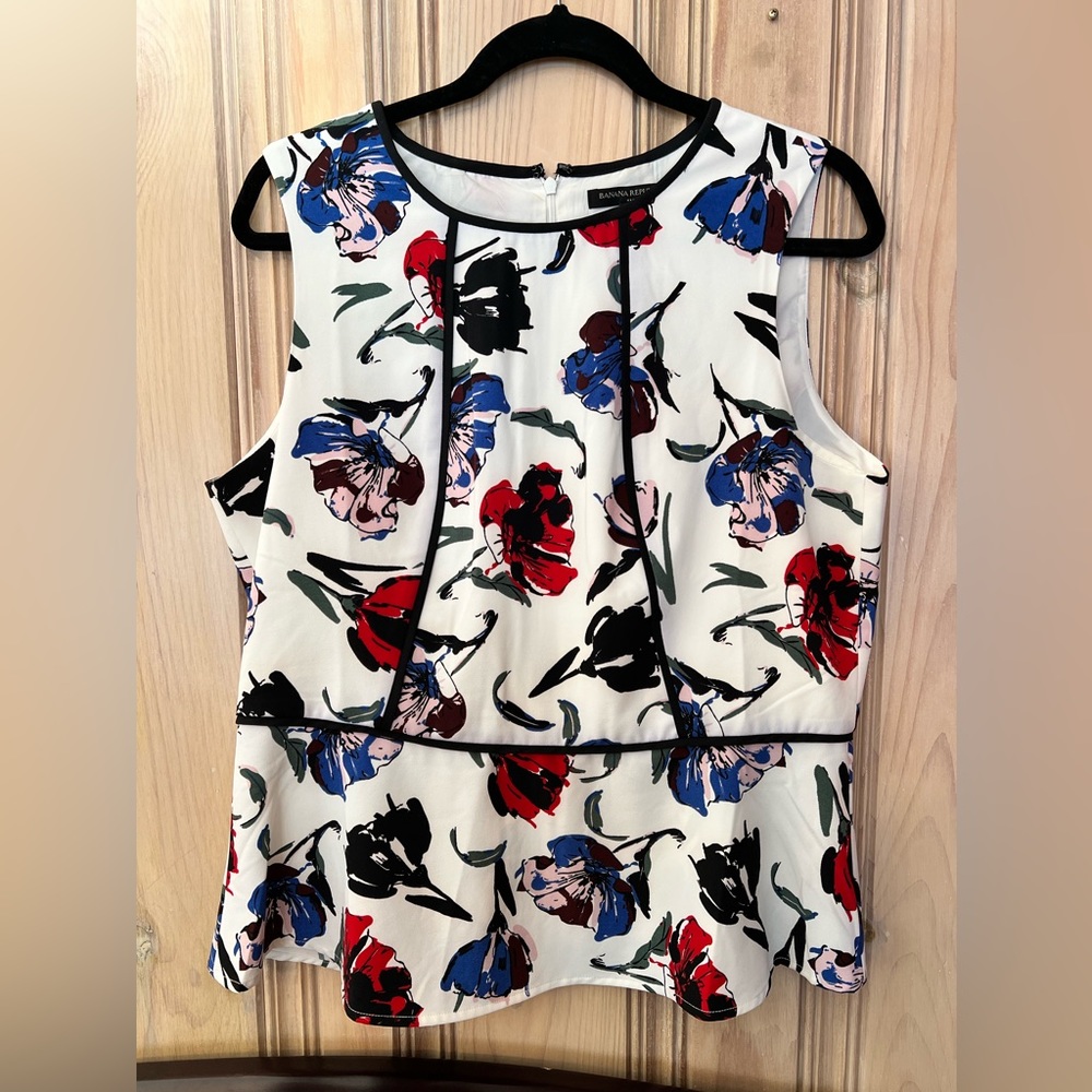 Banana Republic Peplum Top Sz 14